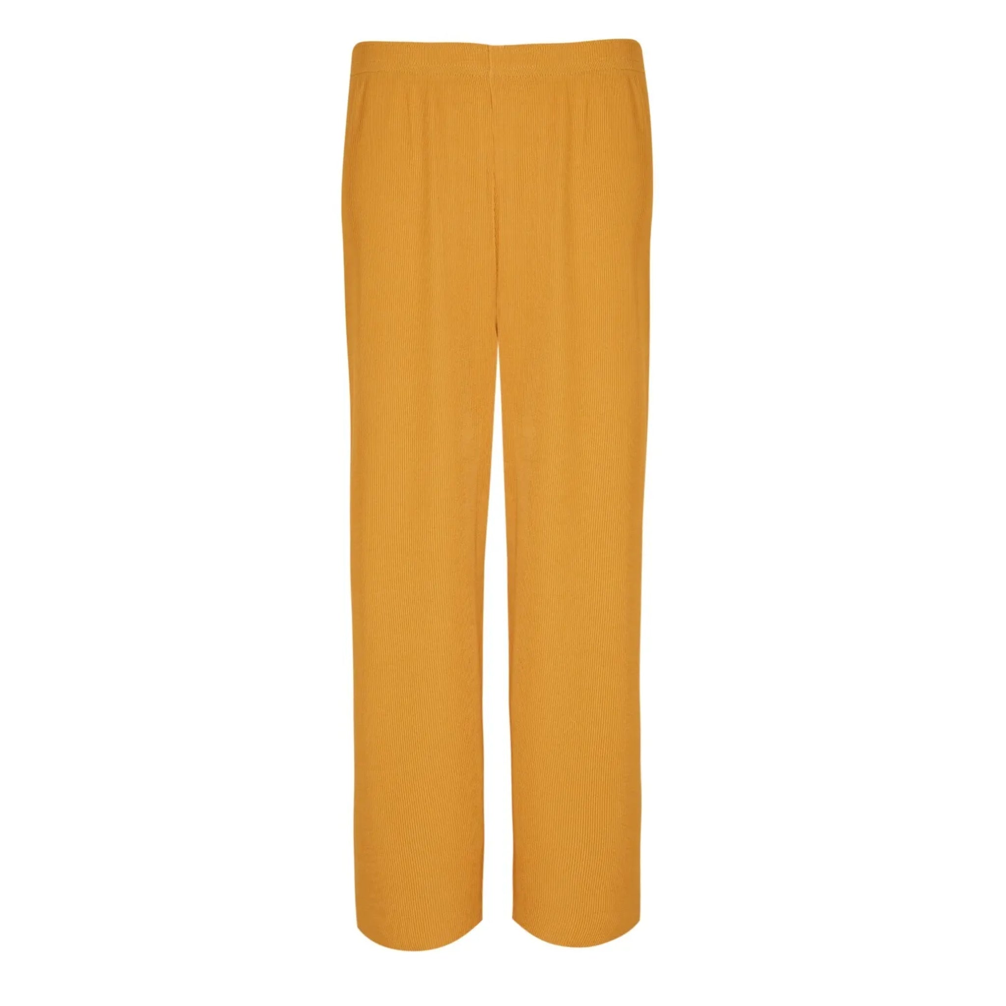 Women’s classic wide leg palazzo trousers in mustard – lightweight casual and summer fashion pants.
